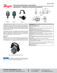 Thumbnail of document Manual - WD3 Water Leak Detector